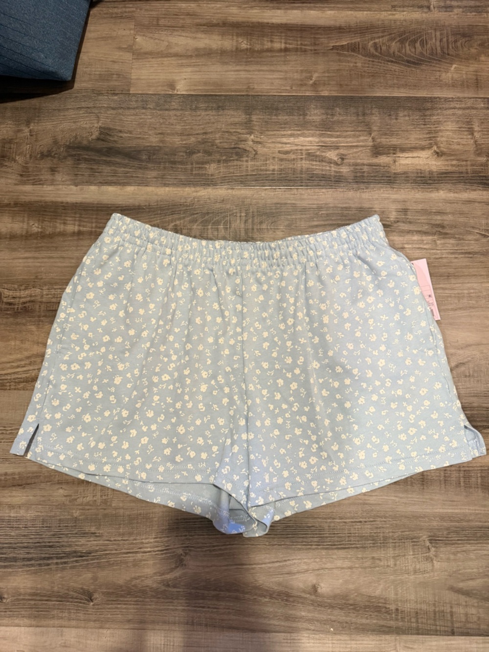 Light Blue Floral Shorts